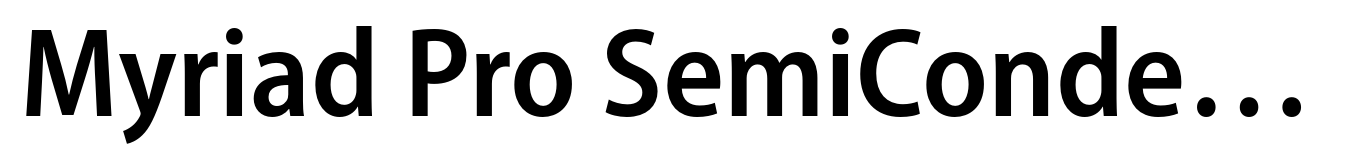 Myriad Pro SemiCondensed Semibold